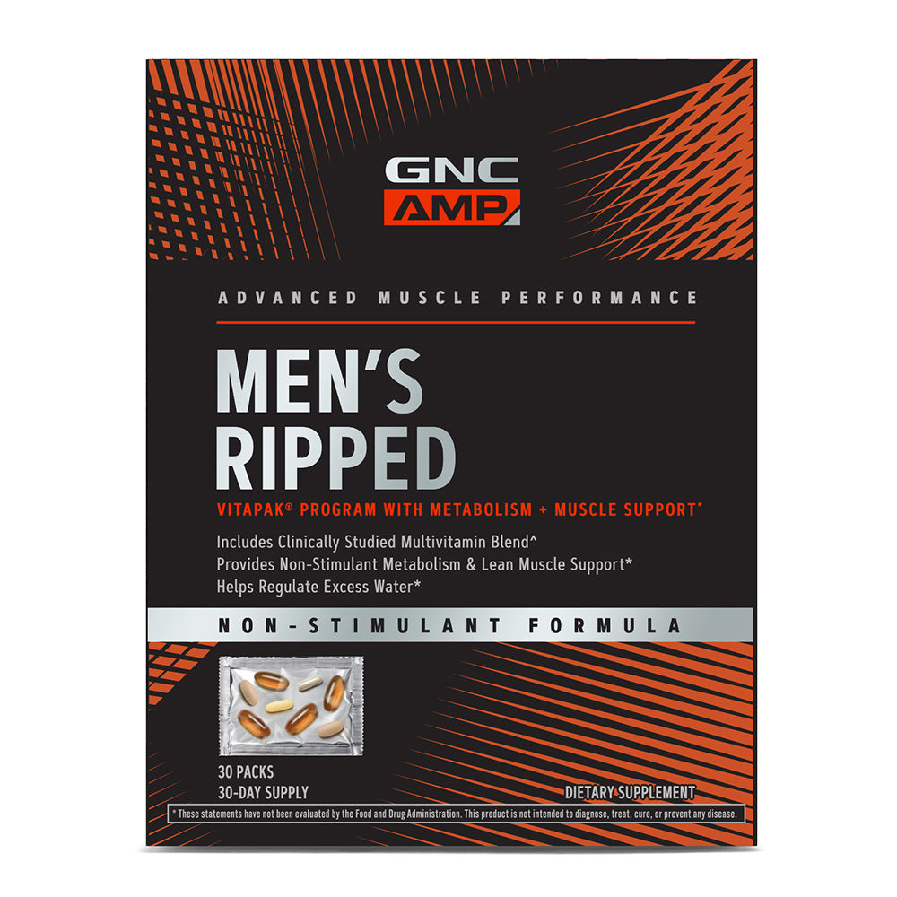 GNC AMP MEN RIPPED NON-STIM VITAPAK