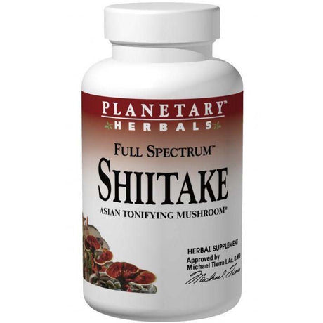 Full Spectrum Shiitake Mushroom, Planetary Herbals, 60 Tablets - Planetary Herbals