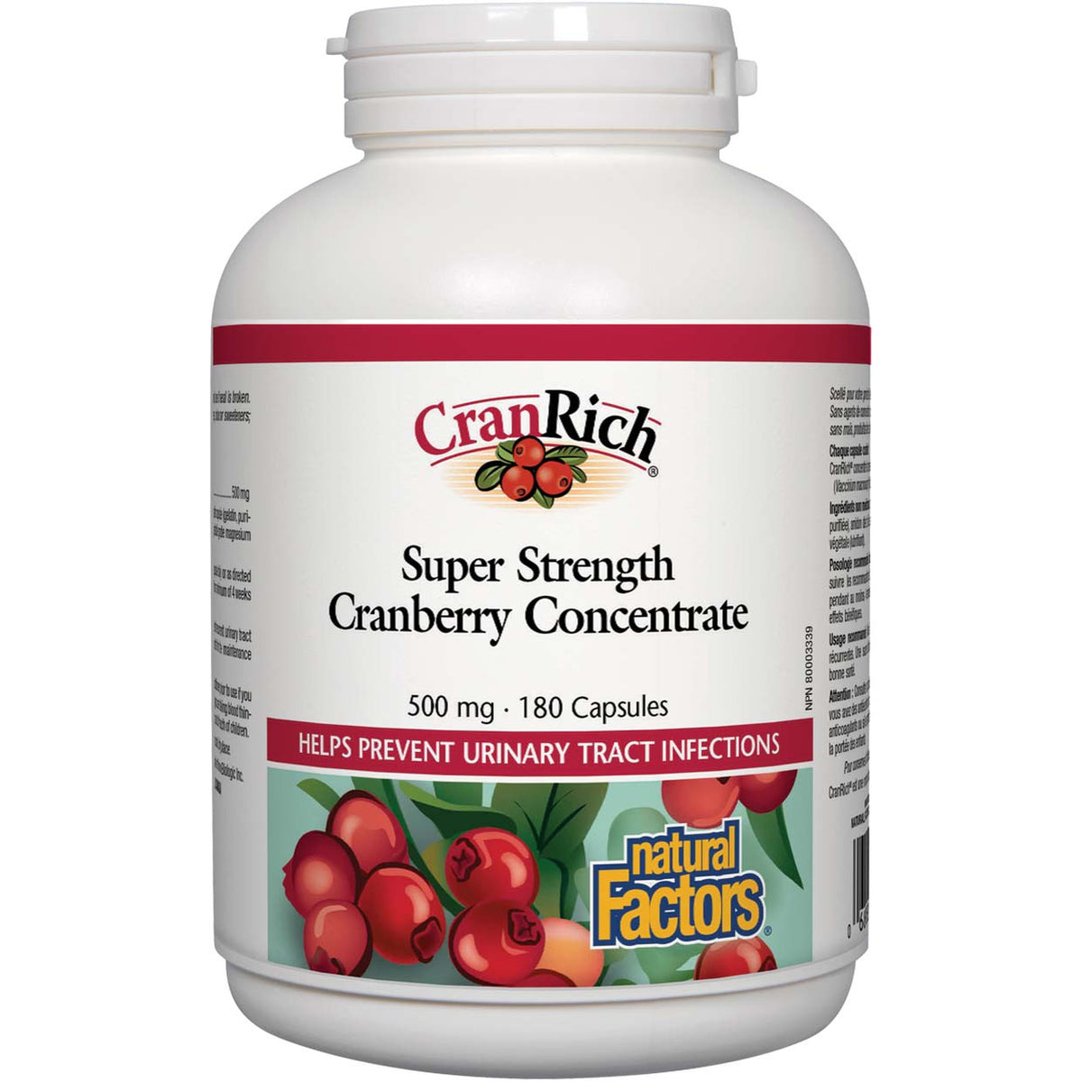 Super Strength Cranberry Concentrate, 500 mg, 180 Capsules - Natural F ...