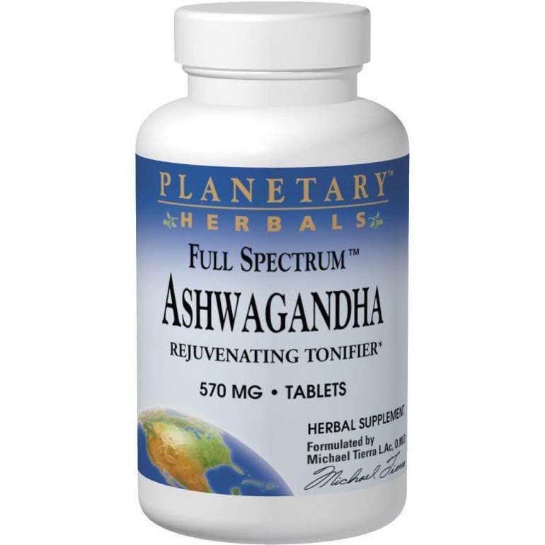 Planetary Herbals Full Spectrum Ashwagandha, 570 mg, 60 Tablets - Planetary Herbals