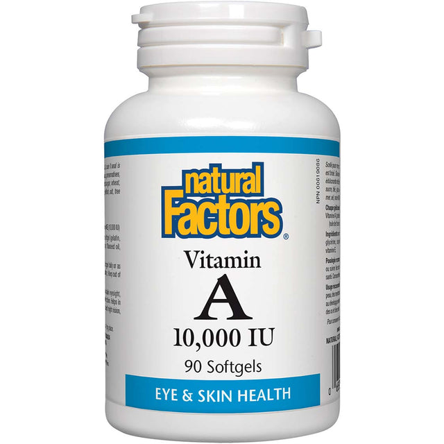 Vitamin A, 10000 IU, 90 Softgels, Natural Factors - Natural Factors