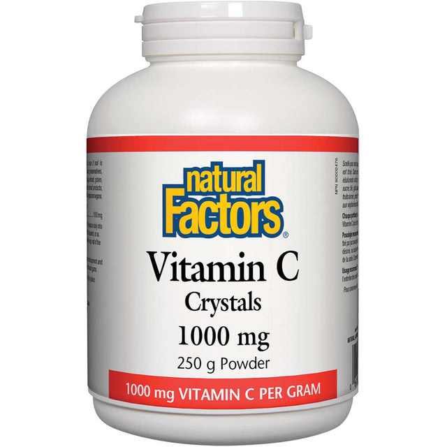 Natural Factors Vitamin C Crystals, 1000 mg, 250 gm - Natural Factors