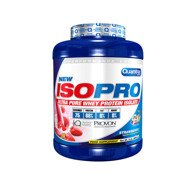 Whey Iso Pro, Quamtrax, Strawberry, 5 LB - Quamtrax