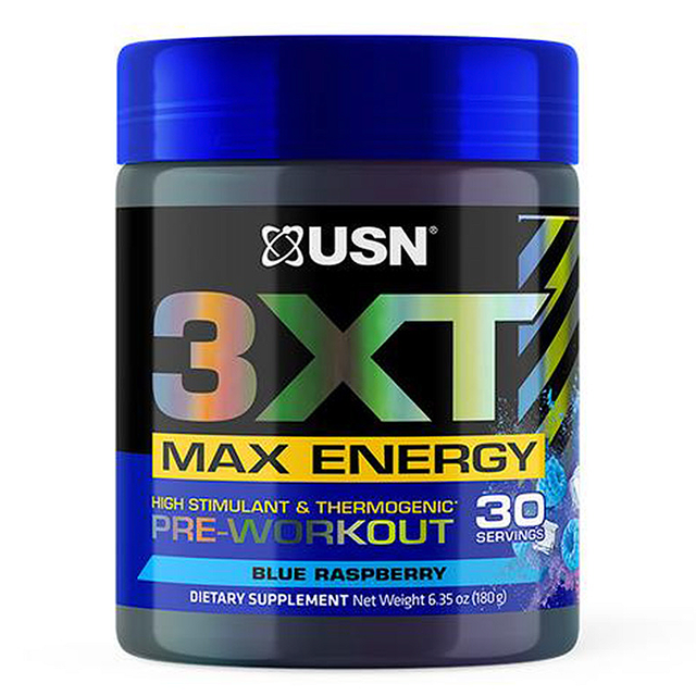 USN 3XT Max Energy, Blue Raspberry, 30 - USN