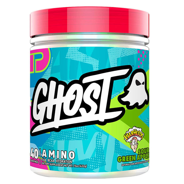 Ghost Amino BCAA Hydration, Sour Green Apple, 40 - Ghost