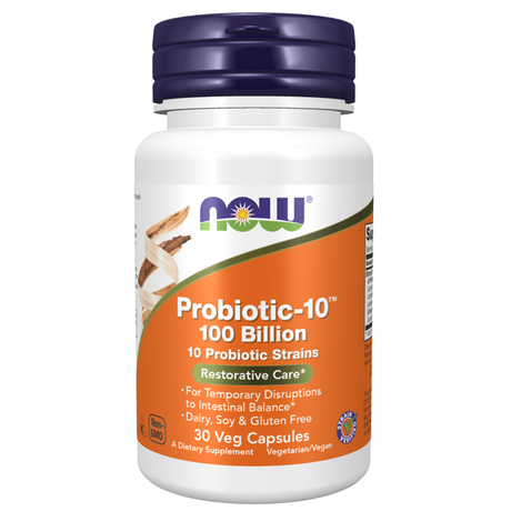 Now Probiotic, 100 Billion Active Cells, 30 Veggie Capsules - Now