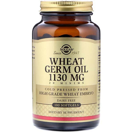 Solgar Wheat Germ Oil, 100 Softgels, 1130 mg - Solgar