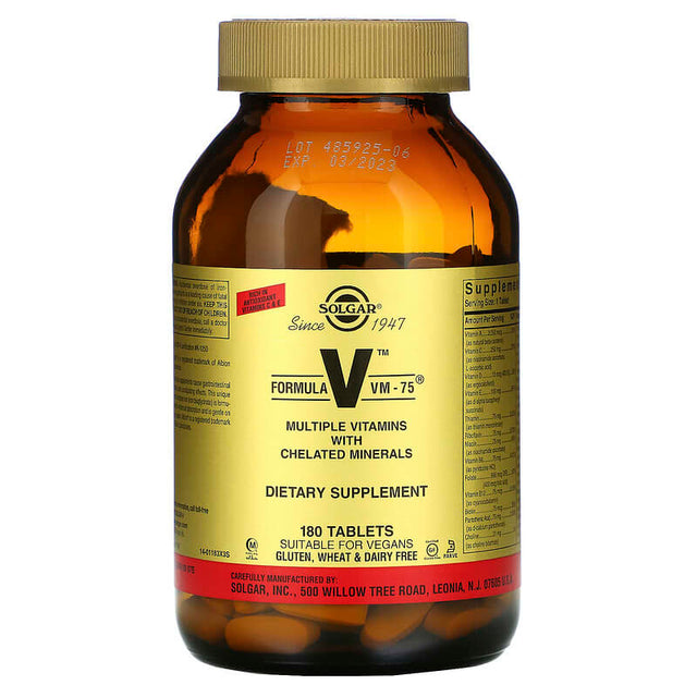 Solgar Formula Vm-75, 180 Tablets - Solgar