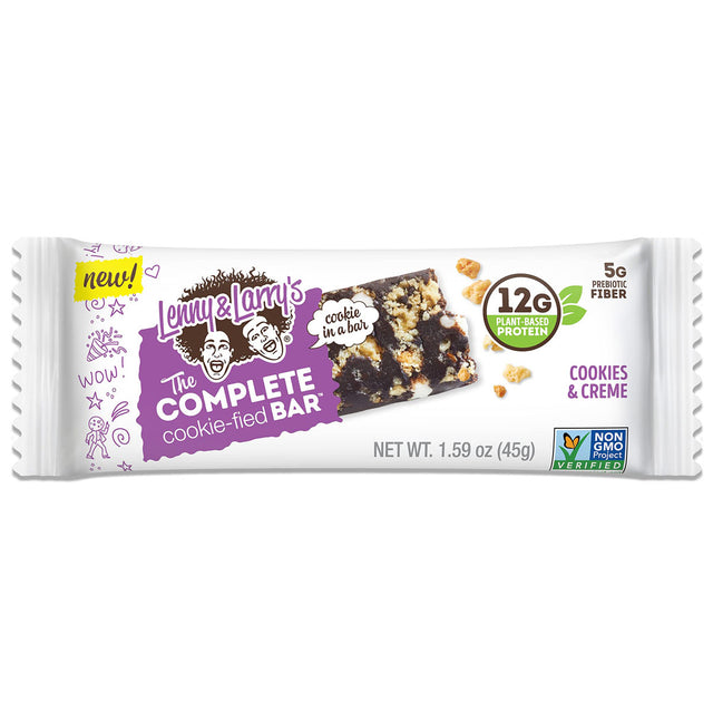 The Complete Cookie-fied Bar, Cookies and Cream, 1 Bar, Lenny & Larry’s - Lenny & Larry’s