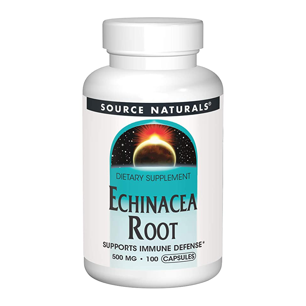 Source Naturals Echinacea Root, 500 mg, 100 Capsules - Source Naturals