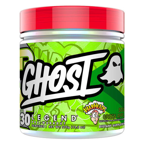 Ghost Legend Pre-Workout, Warhead Sour Green Apple, 30 Servings - Ghost