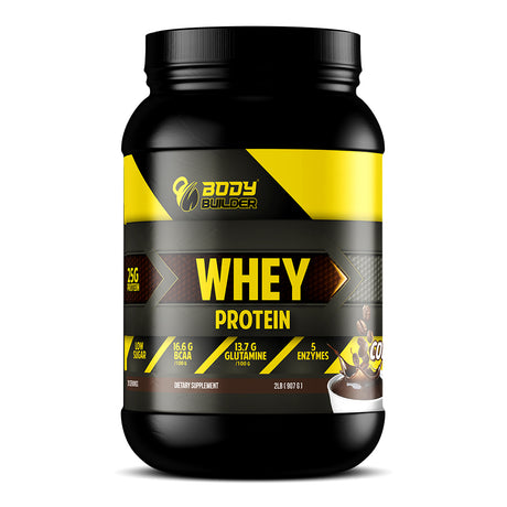 Body Builder Whey Protein, Coffee, 2 LB - Body Builder