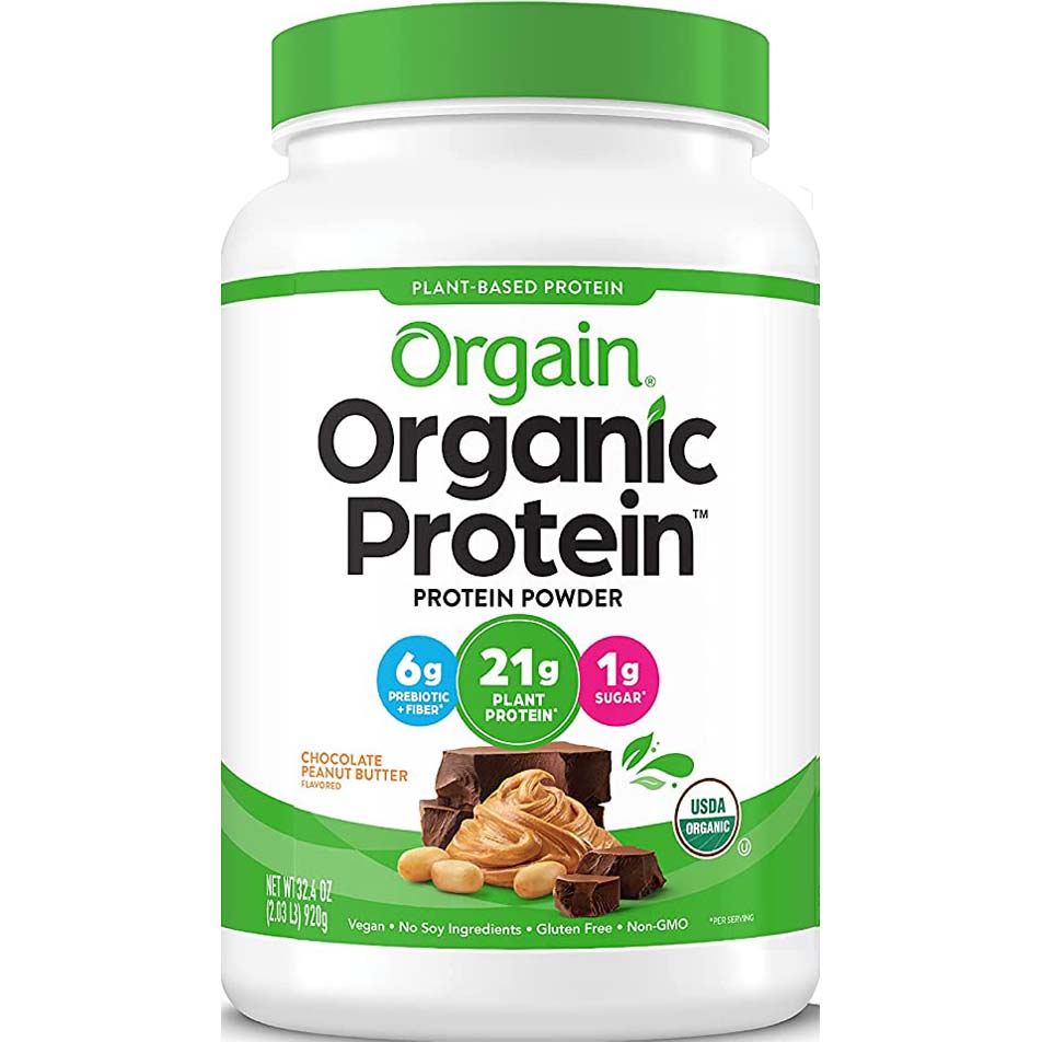 Orgain Organic Plant Based Protein, Chocolate Peanut Butter, 2.03 Lb - Orgain