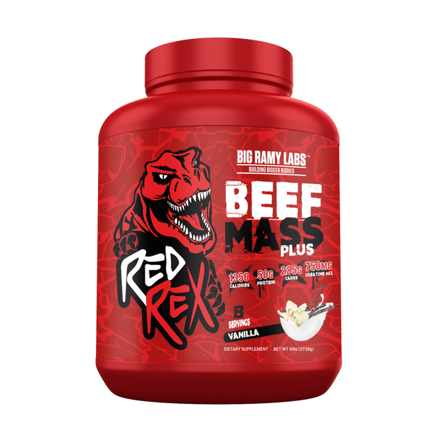 Big Ramy Labs Red Rex Beef Mass Plus, Vanilla, 6 LB - Big Ramy Labs Redrex