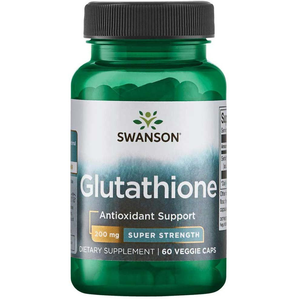 Swanson Super Strength Glutathione, 200 mg, 60 Veggie Capsules - Swanson