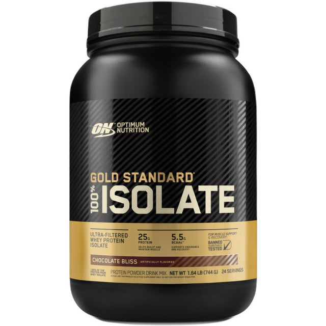 100% Gold Standard Isolate, Chocolate Bliss, Optimum Nutrition, 1.58 LB - Optimum Nutrition