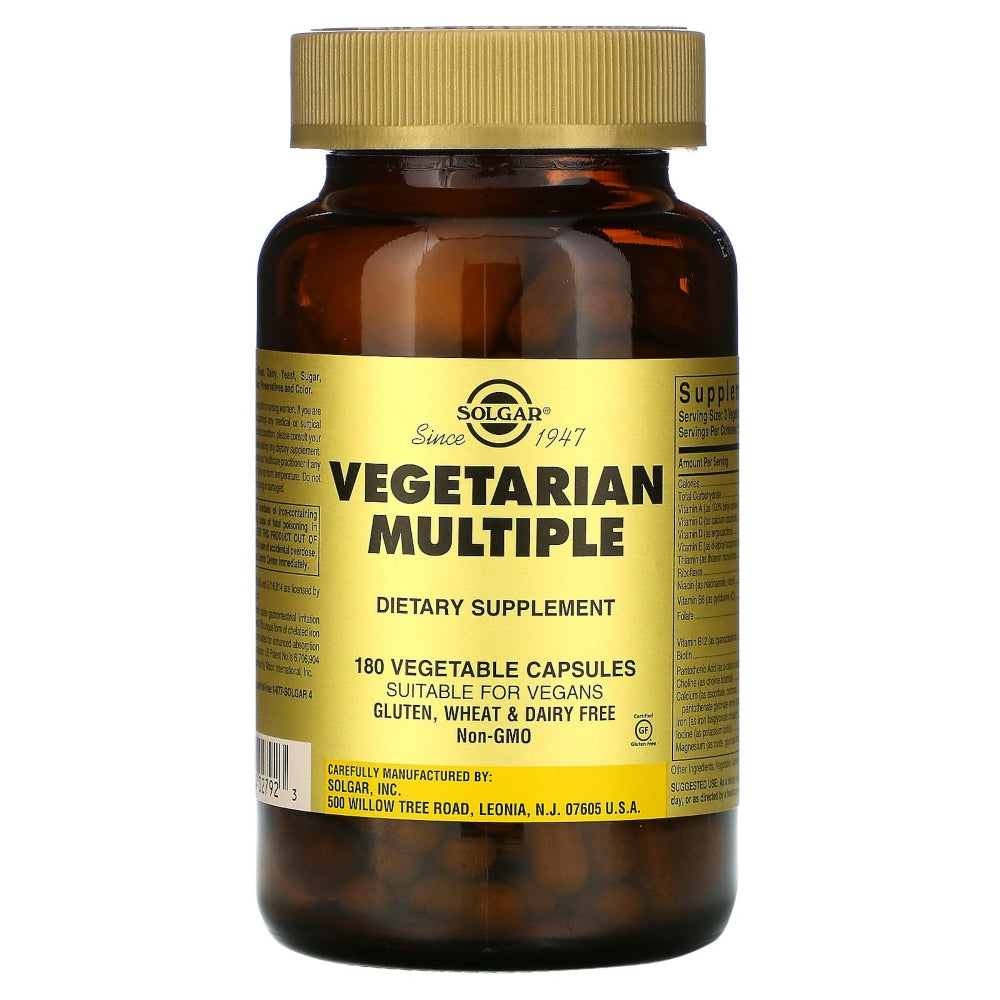 Solgar Vegetarian Multiple, 180 Capsules (Vegetable) - Solgar