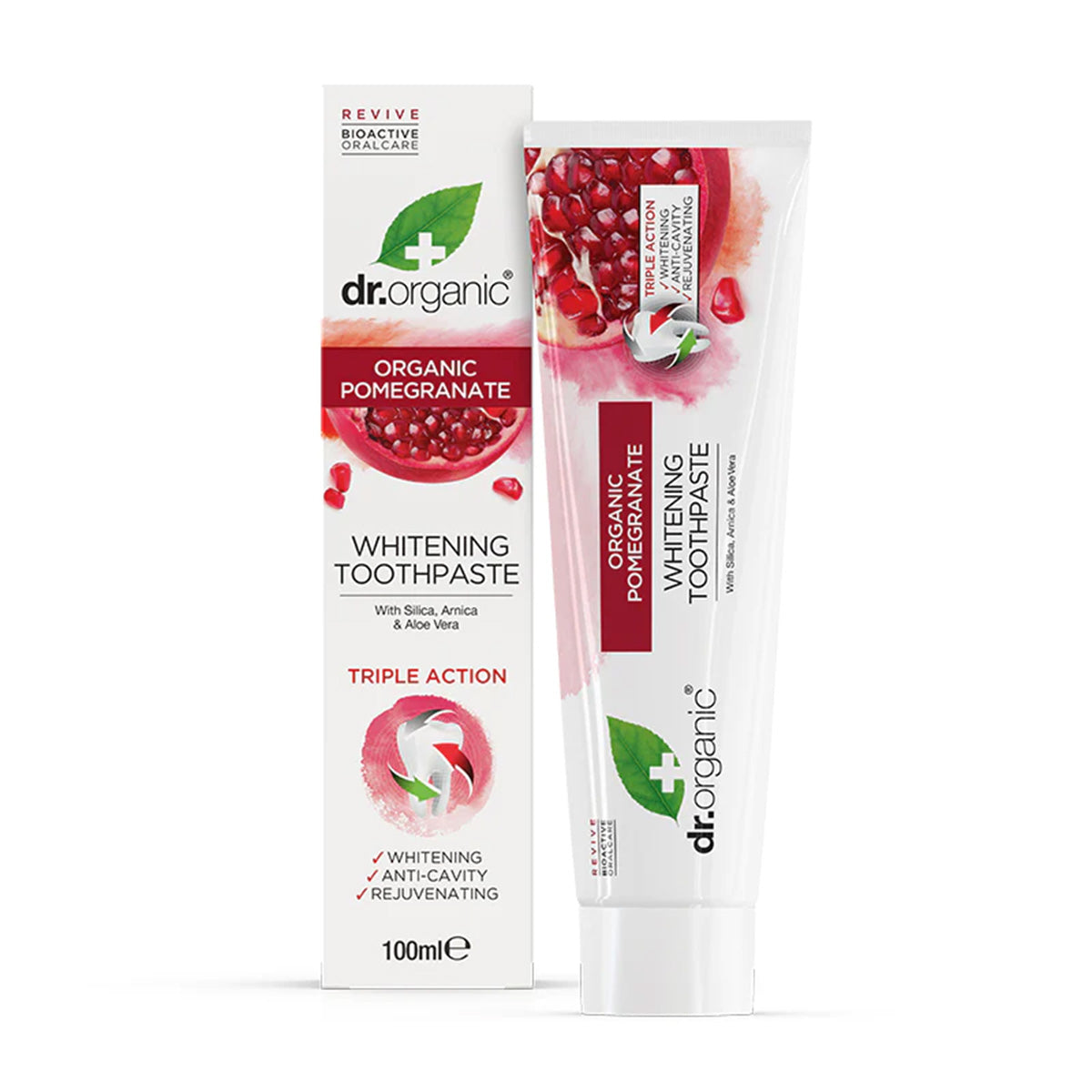 Dr Organic Pomegranate Whitening Toothpaste, 100 ML - Dr Organic