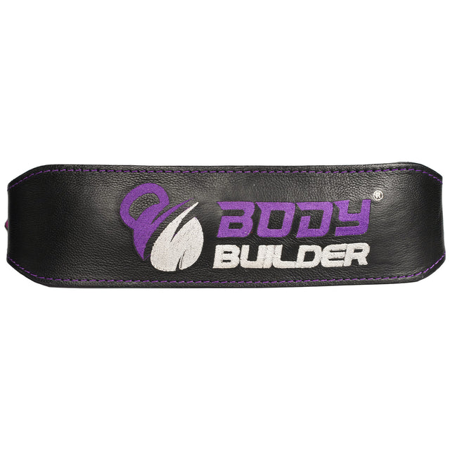 Purple Leather Body Builder Belt, M - Body Builder