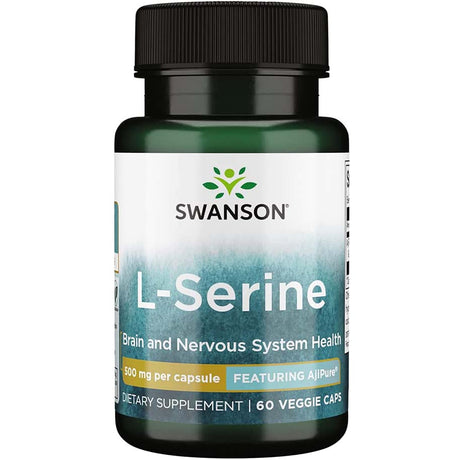 Swanson L-Serine, 500 mg, 60 Veggie Capsules - Swanson