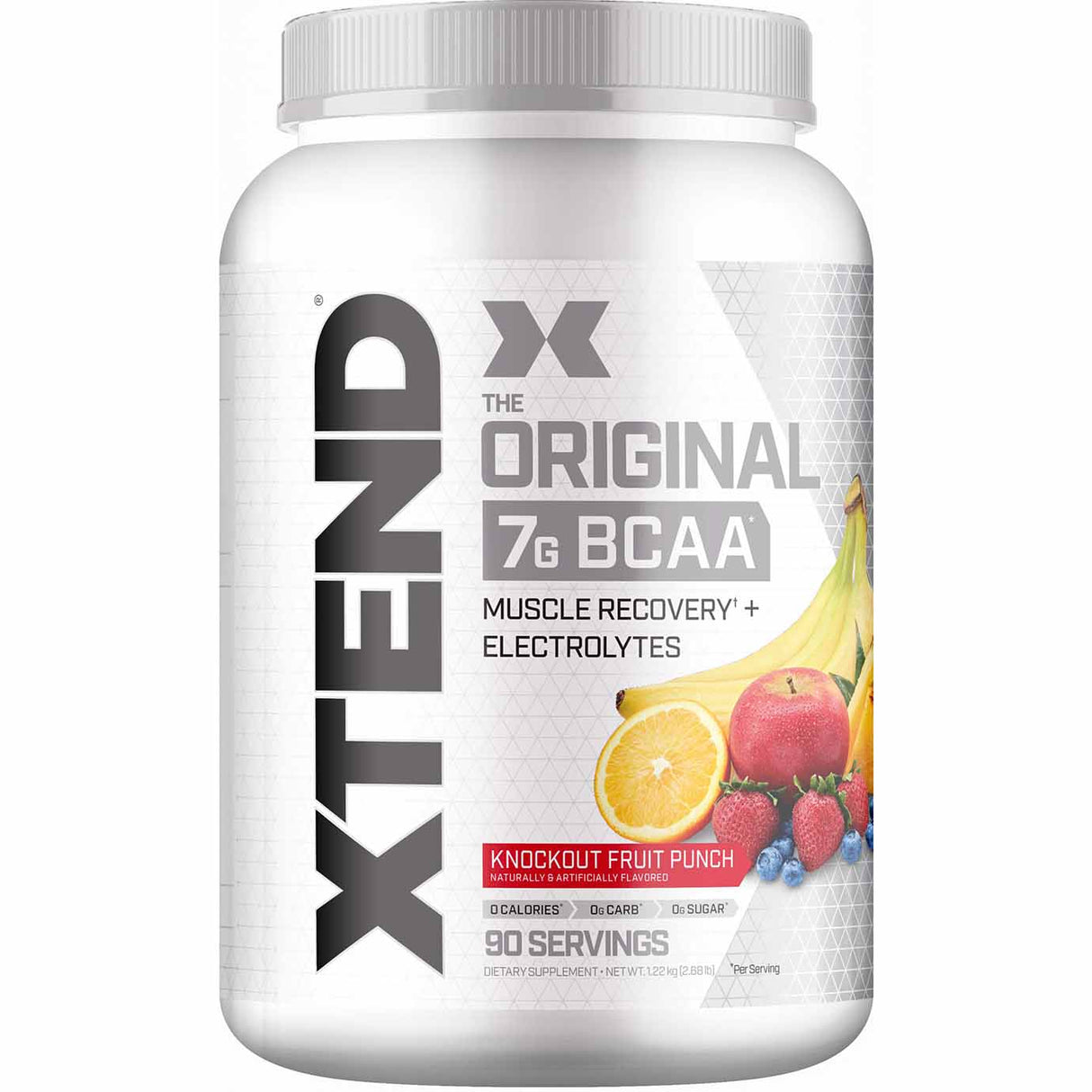 Xtend Original BCAA, Knockout Fruit Punch, 90 Servings - Xtend