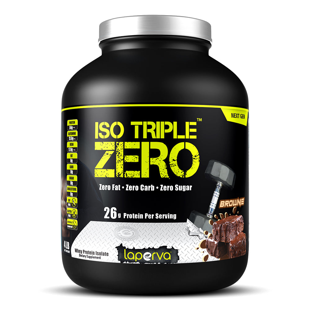 Laperva Iso Triple Zero Next Generation Whey Protein, Brownie, 4 LB - Laperva