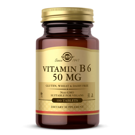 Solgar Vitamin B6, 100 Tablets, 50 mg - Solgar