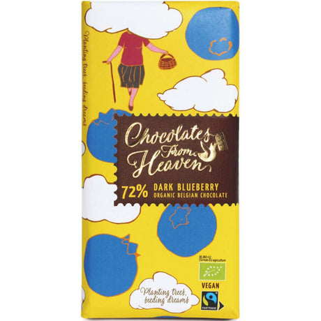 Organic Belgian Dark Blueberry Chocolate, Chocolates From Heaven, 100 Gm - Chocolates from Heaven