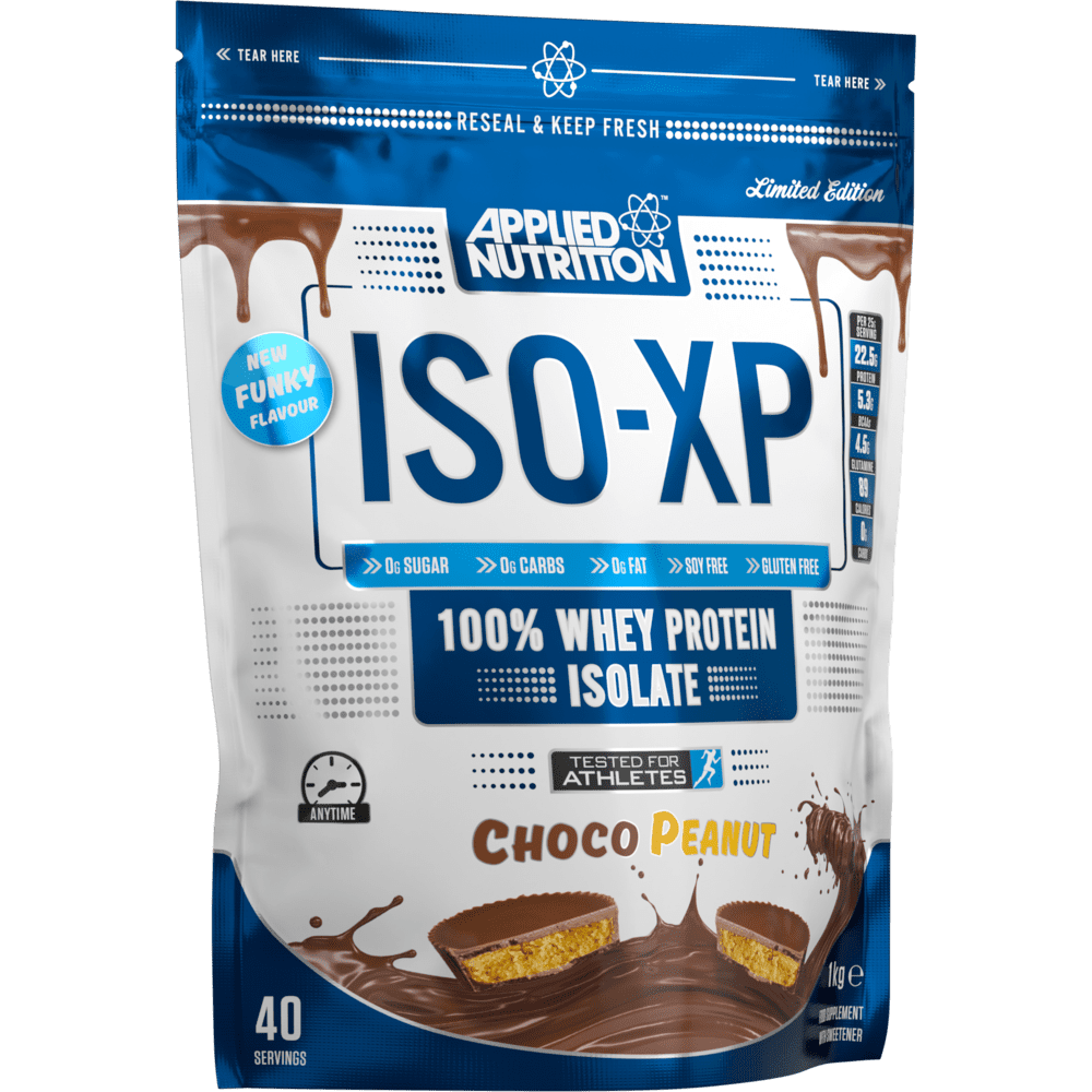 Applied Nutrition ISO-XP 100% Whey Protein Isolate, 1 kg, Chocolate Peanut - Applied Nutrition