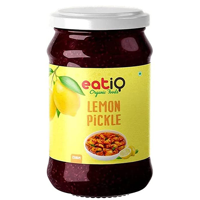 Organic Eatiq Lemon Pickle, 200 Gm Foods - Eatiq Organic Food