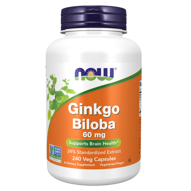 Ginkgo Biloba, 60 mg, 240 Capsules - Now