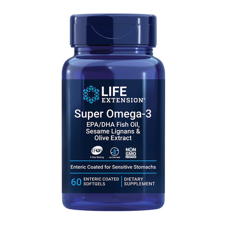 Super Omega-3 Life Extension, 60 Softgels - Life Extension