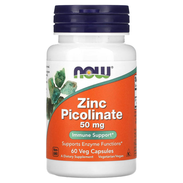 Now Zinc Picolinate, 50 mg, 60 Veggie Capsules - Now