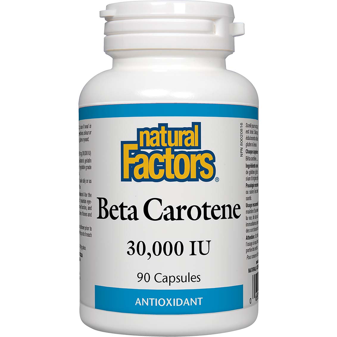 Beta Carotene, 30000 IU, 90 Capsules - Natural Factors - Natural Factors