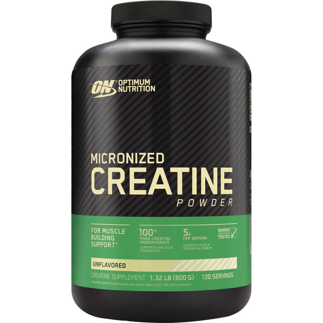 Unflavored Creatine Powder, 600 Gm, Optimum Nutrition. - Optimum Nutrition