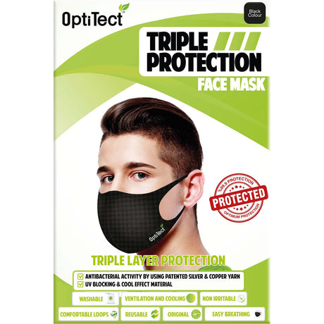 Optitect Reusable Antibacterial Face Mask, M - Optitect