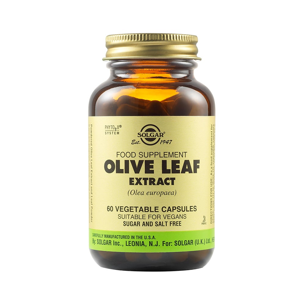 Solgar Olive Leaf Extract, Standardized, 60 Vegetable Capsules - Solgar