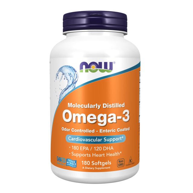 Omega 3, 1000 mg, 180 Softgels (Now) - Now