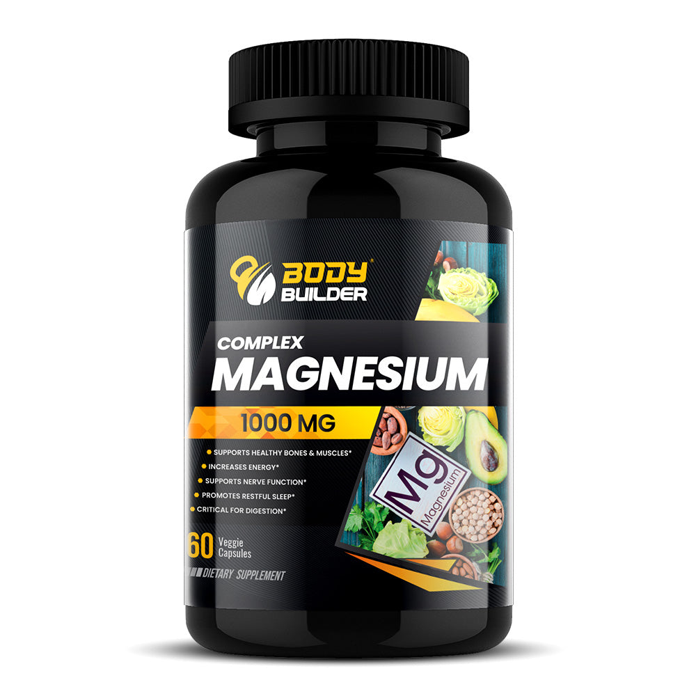 Magnesium Body Builder, 1000 mg, 60 Veggie Capsules - Body Builder