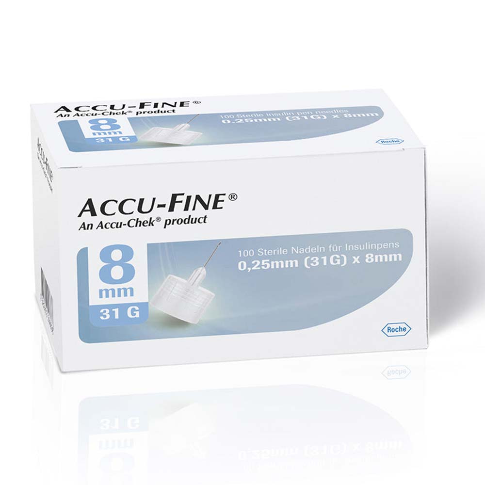 Accu-Chek Accu-Fine Needles, 8 MM, 100 - Accu-Chek