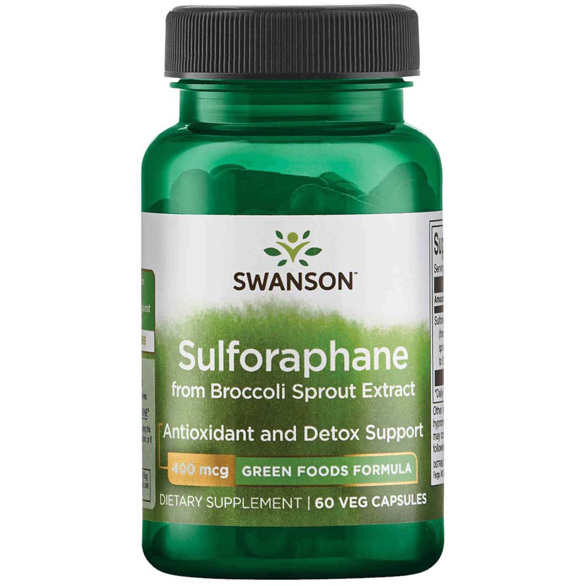 Swanson Sulforaphane from Broccoli Sprout Extract, 400 mcg, 60 Veggie Capsules - Swanson