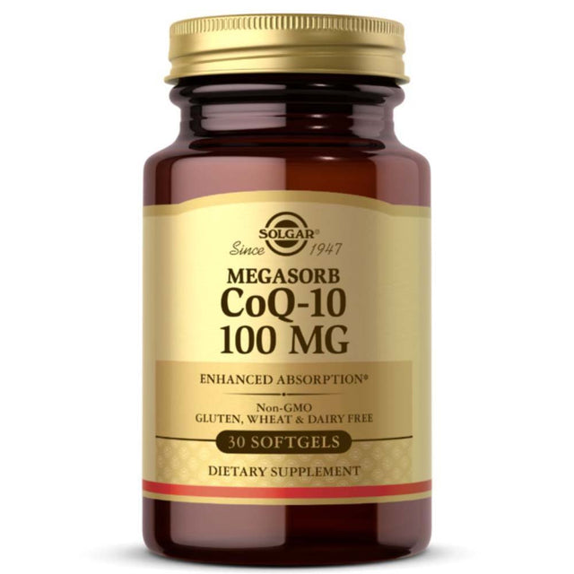 Solgar CoQ10, 100 mg, 30 Softgels - Solgar