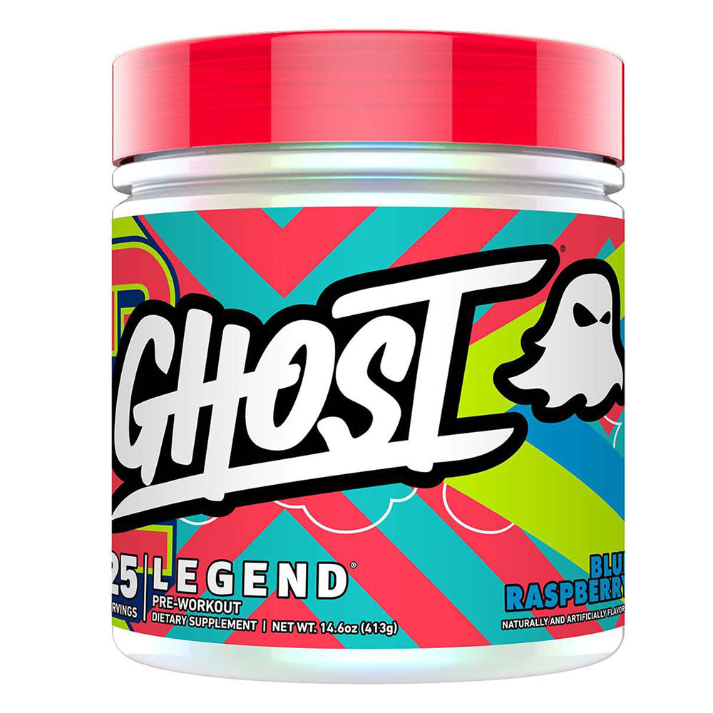 Ghost Legend Pre Workout, Blue Raspberry, 30 Servings - Ghost