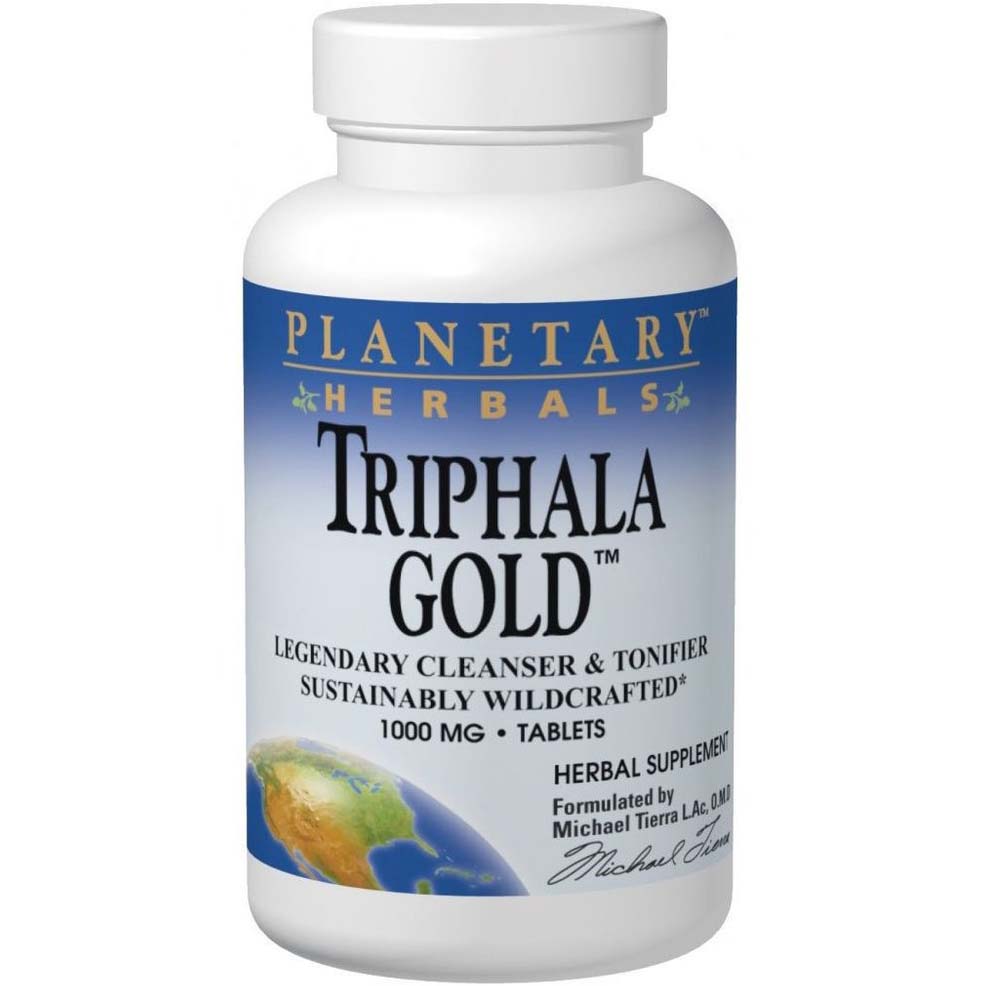 Triphala Gold Planetary Herbals, 1000 mg, 120 Tablets - Planetary Herbals