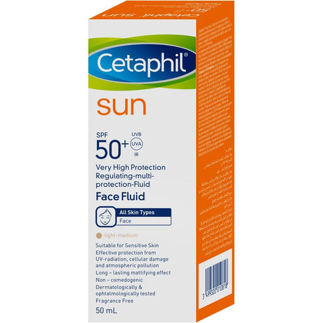 Cetaphil Sun Light Fluid Face Medium, 50 ML - Cetaphil