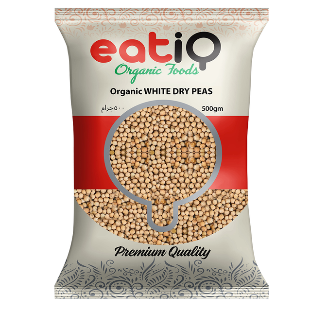 Organic White Dry Peas, Eatiq Organic Foods, 500 Gm - Eatiq Organic Food