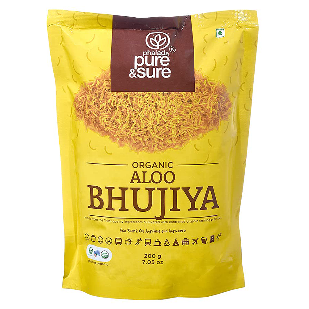 Organic Pure & Sure Aloo Bhujiya, 200 Gm - Pure & Sure