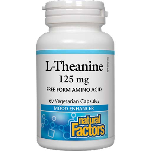 Natural Factors L-theanine, 125 mg, 60 Veggie Capsules - Natural Factors