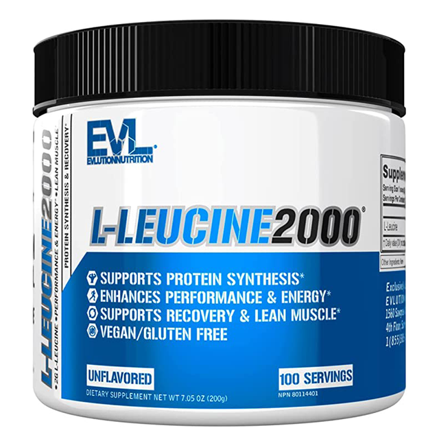 Evolution Nutrition L-Leucine, Unflavored, 2000 mg - Evlution Nutrition