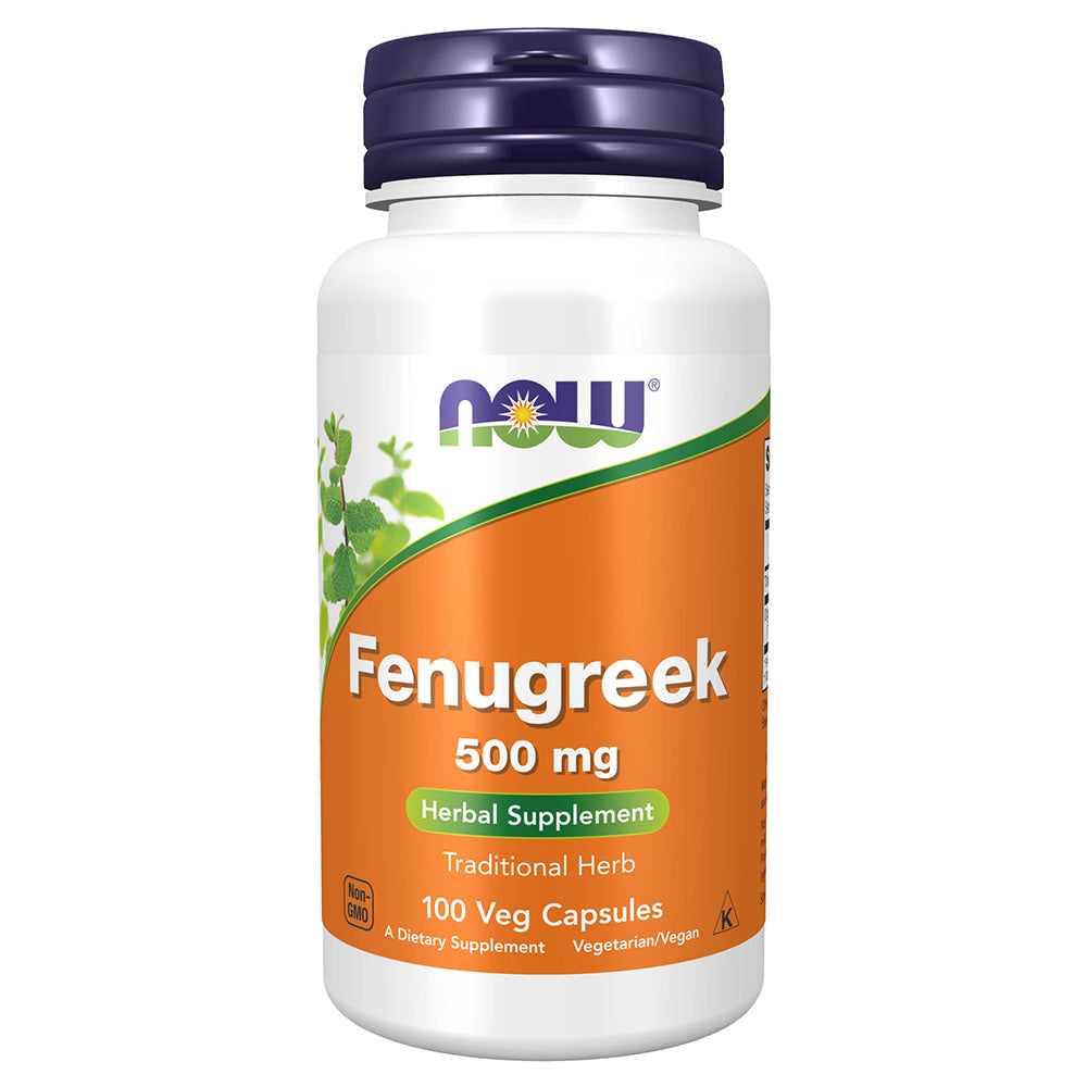 Fenugreek, 500 mg, 100 Veggie Capsules - Now